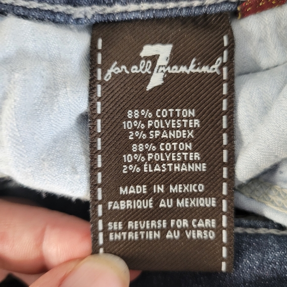 7 For All Mankind Straight Leg Womens Dark Wash Jeans Size 25 - Picture 9 of 11